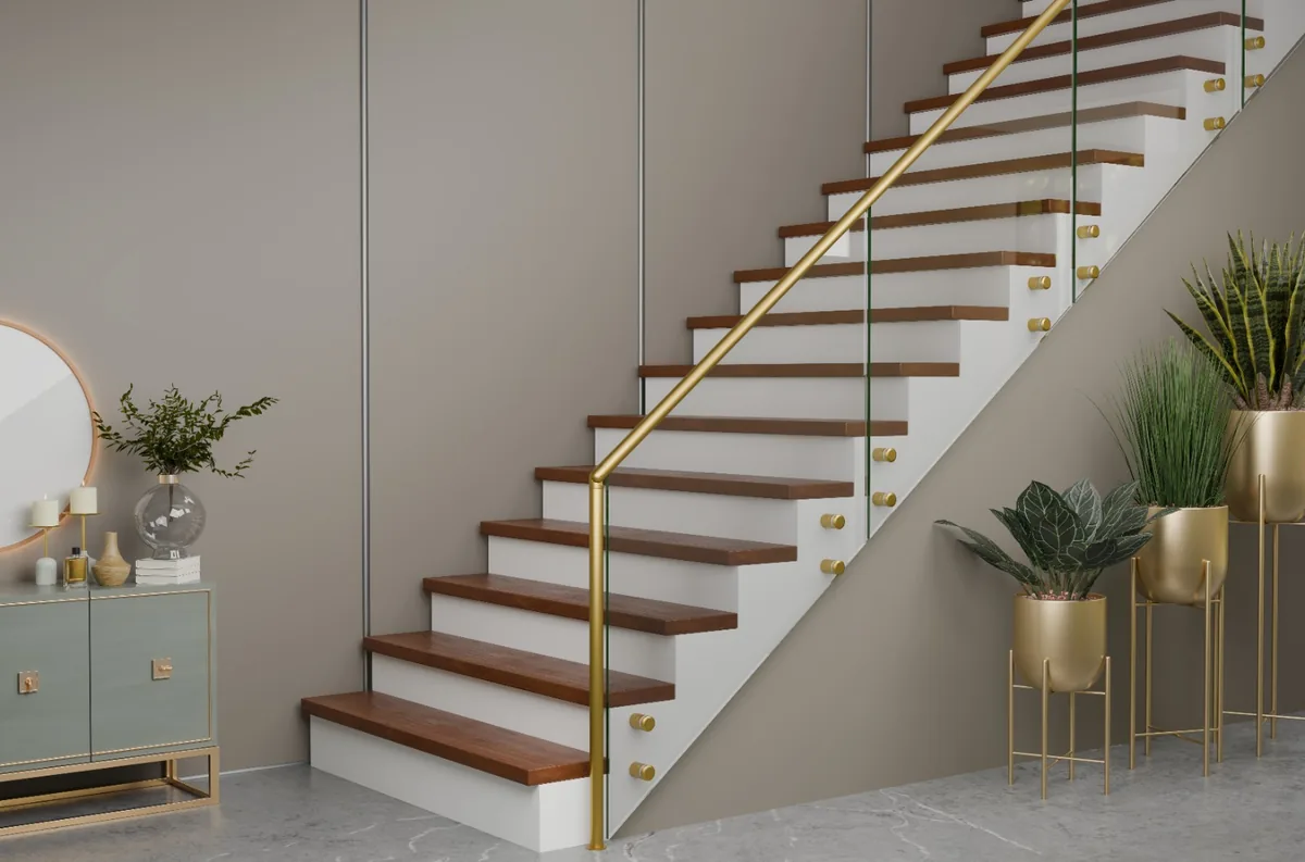 SS 304 Gold Staircase