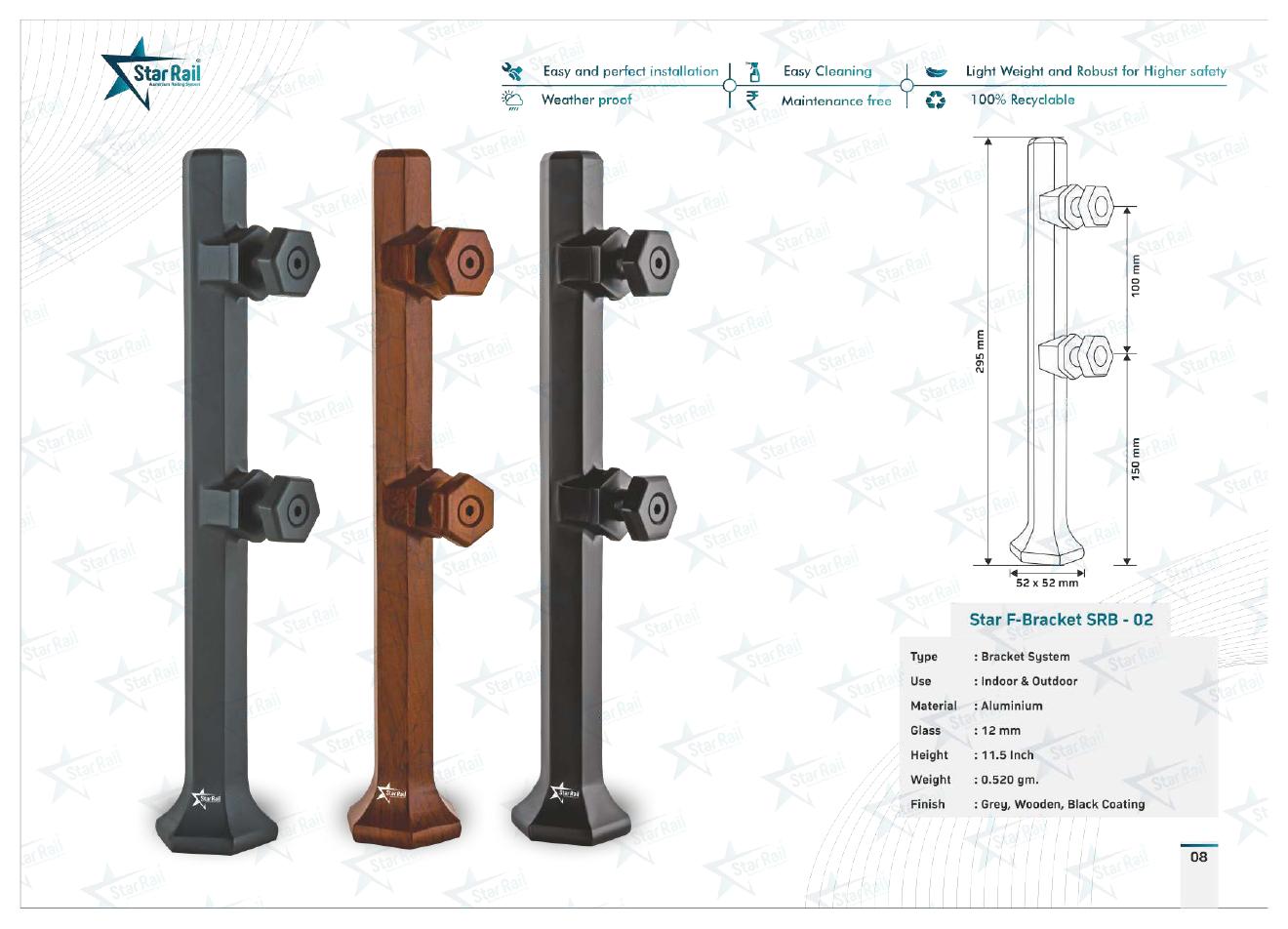 Aluminium Spigot Glass Railing Catalogue — Page 8
