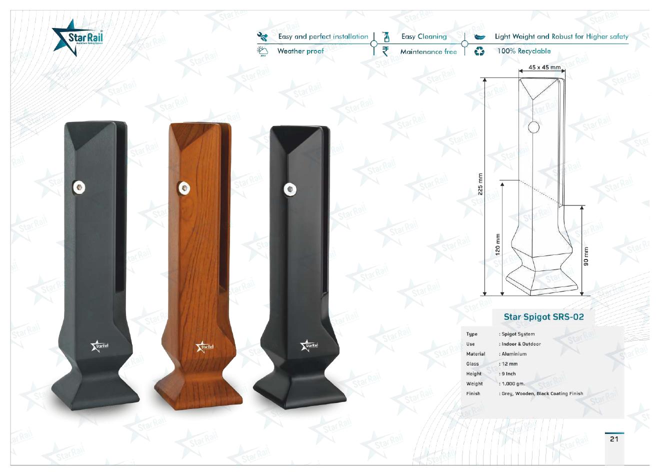 Aluminium Spigot Glass Railing Catalogue — Page 21