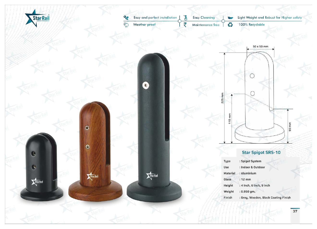Aluminium Spigot Glass Railing Catalogue — Page 37