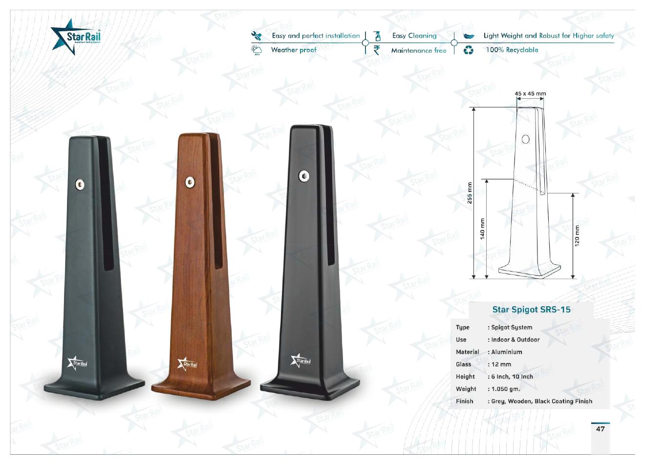Aluminium Spigot Glass Railing Catalogue — Page 47