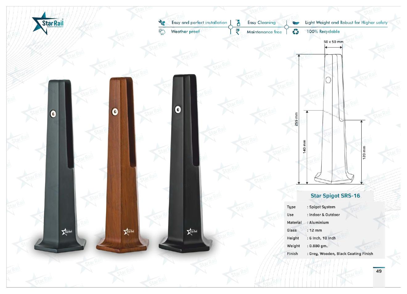 Aluminium Spigot Glass Railing Catalogue — Page 49