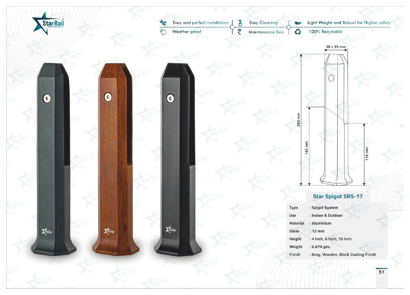 Aluminium Spigot Glass Railing Catalogue — Page 51