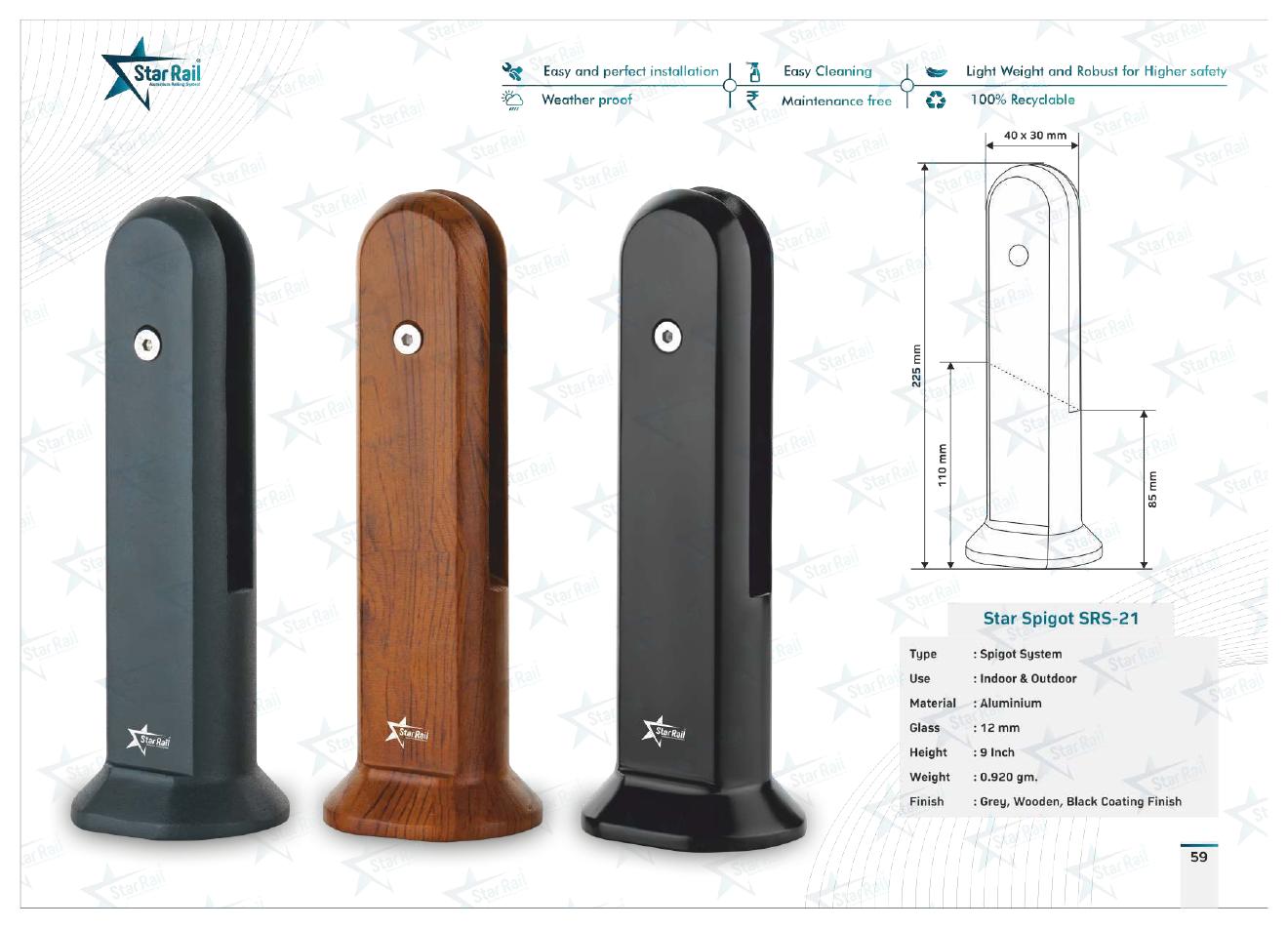 Aluminium Spigot Glass Railing Catalogue — Page 59
