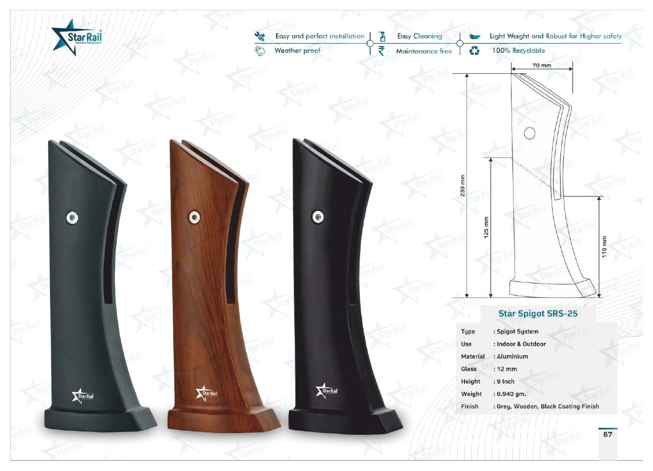 Aluminium Spigot Glass Railing Catalogue — Page 67