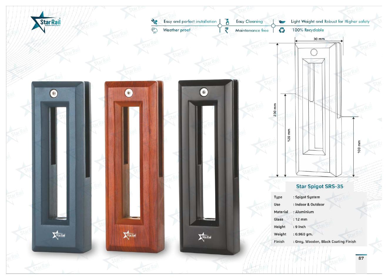 Aluminium Spigot Glass Railing Catalogue — Page 89
