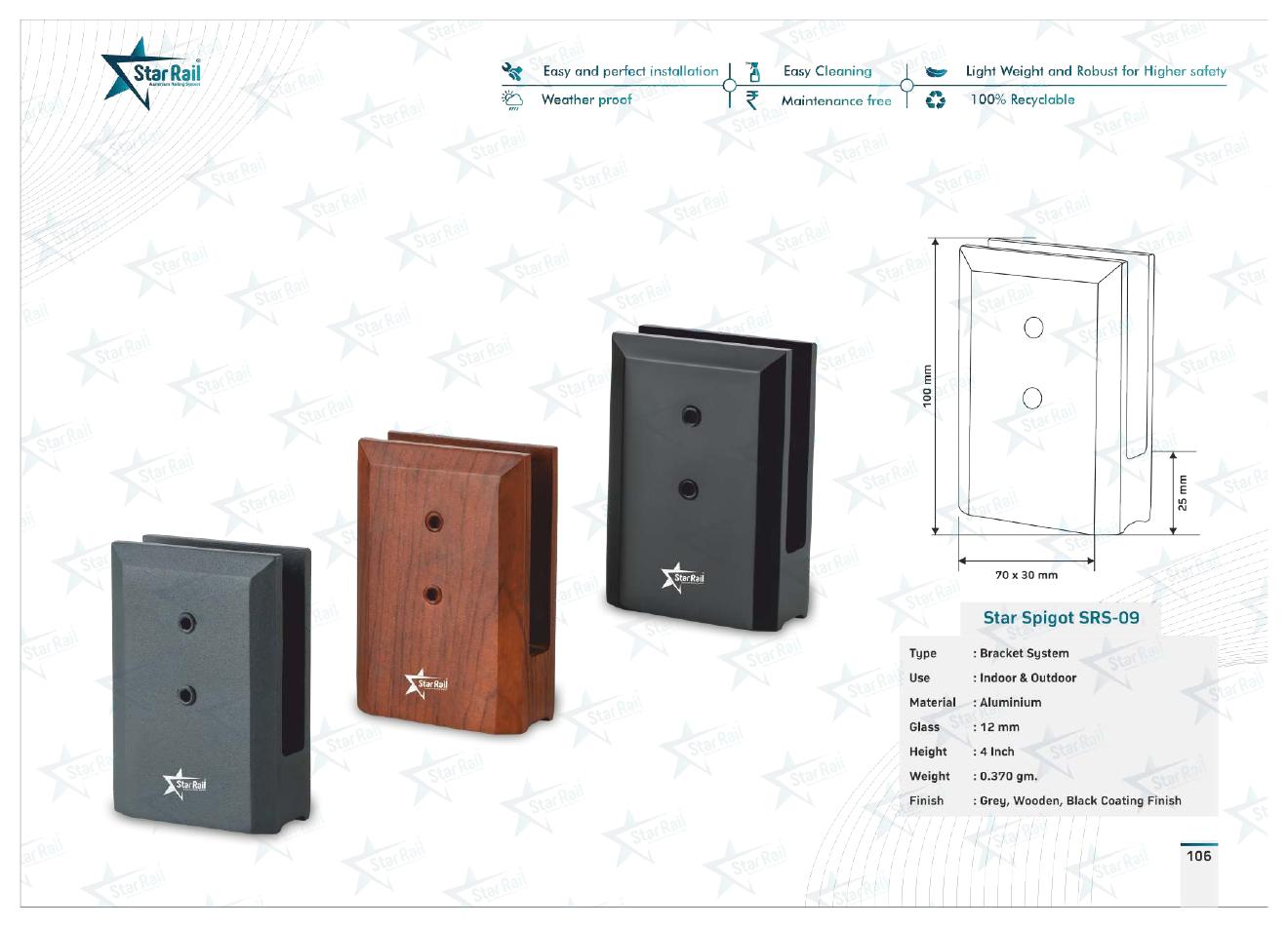 Aluminium Spigot Glass Railing Catalogue — Page 108