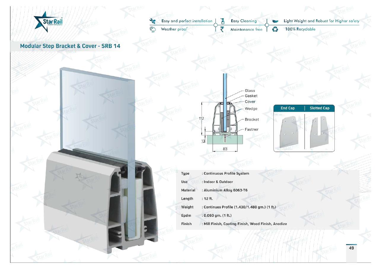 Top & Bottom Profile Railings Catalogue — Page 49