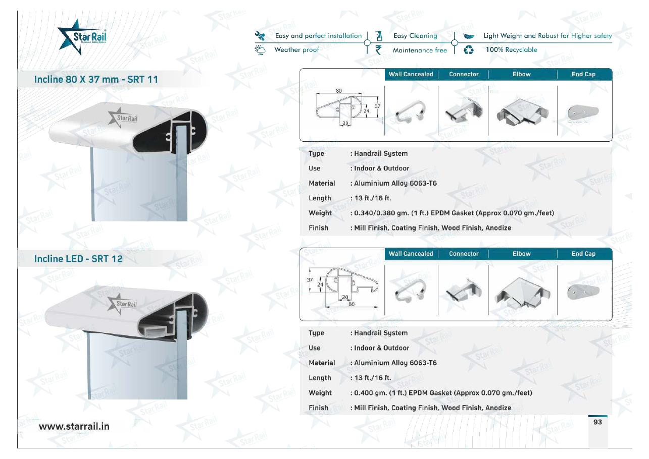 Top & Bottom Profile Railings Catalogue — Page 93