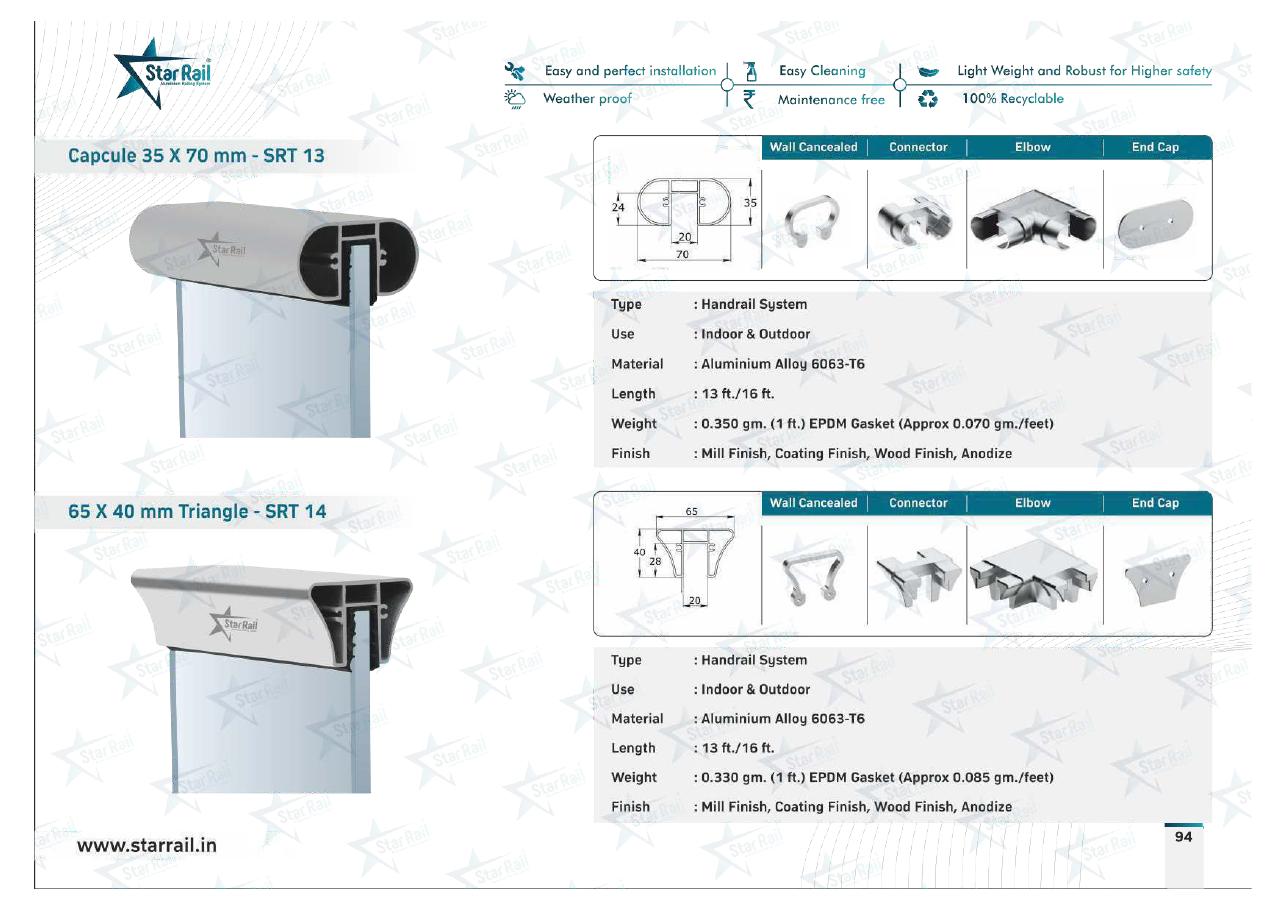 Top & Bottom Profile Railings Catalogue — Page 94