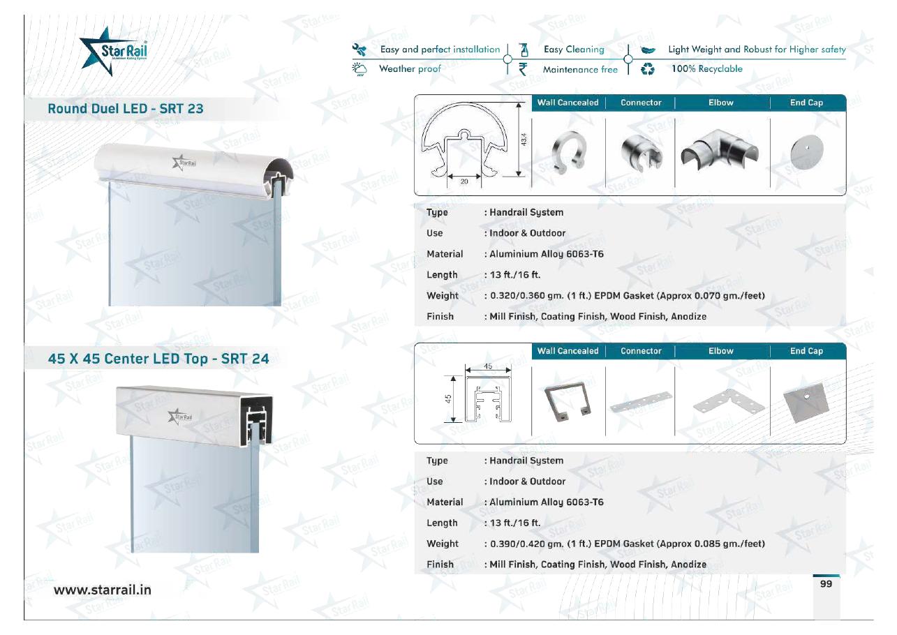 Top & Bottom Profile Railings Catalogue — Page 99