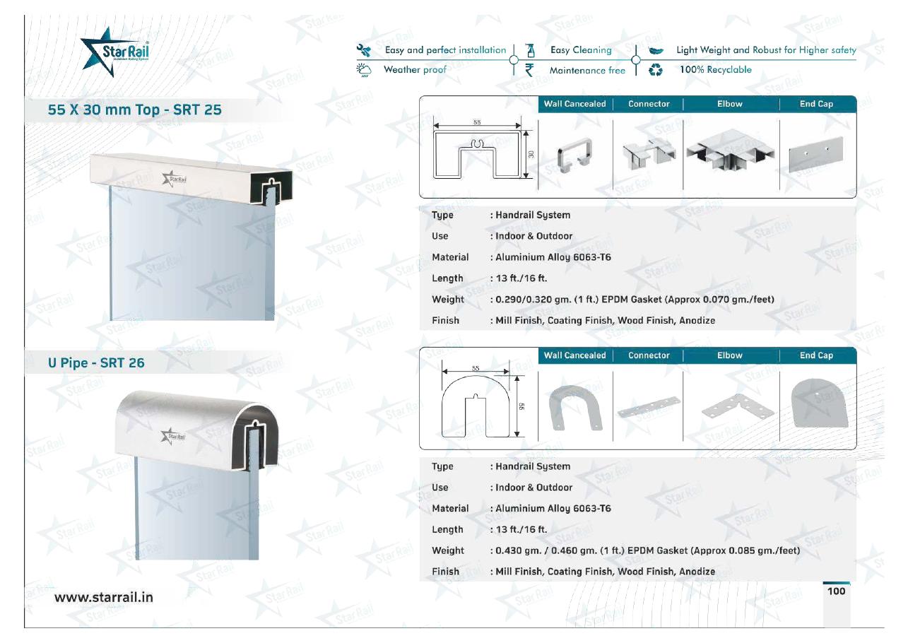 Top & Bottom Profile Railings Catalogue — Page 100