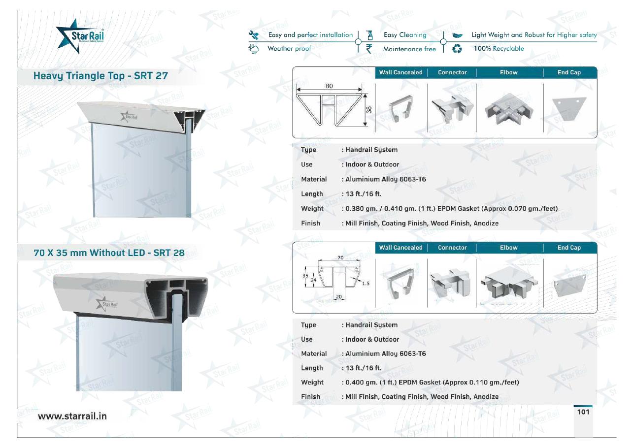Top & Bottom Profile Railings Catalogue — Page 101